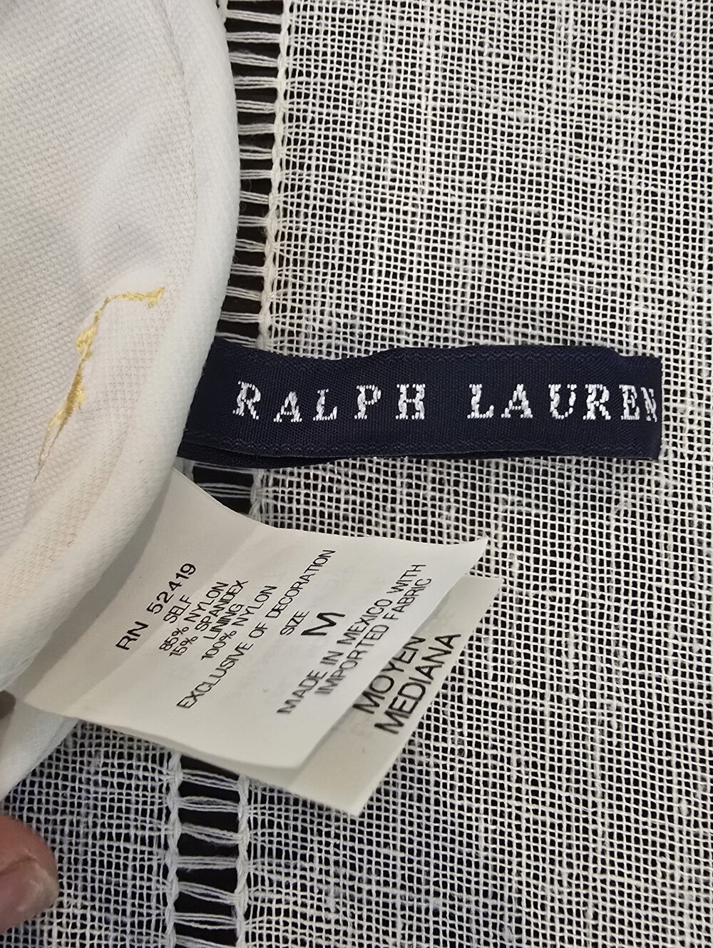 Y2K Ralph Lauren Two-Piece String Bikini White Multi Pony Print Size Medium - Picture 9 of 10